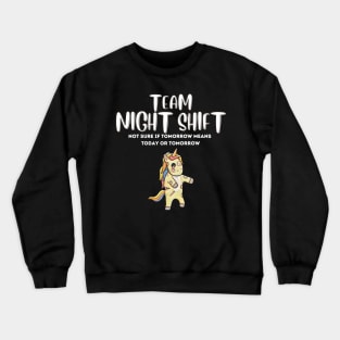 Night Shift Team - Zombie Unicorn! Crewneck Sweatshirt
